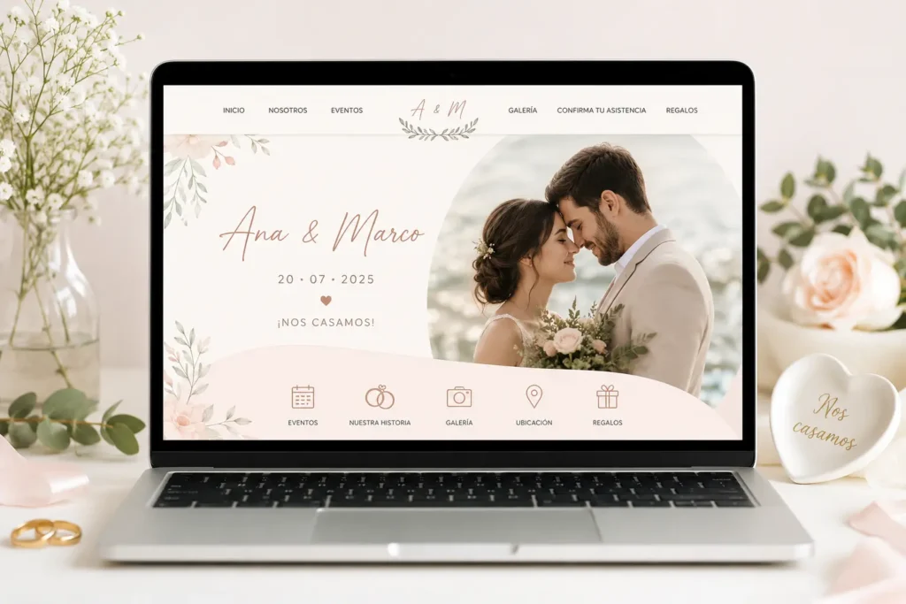 Cómo crear la mejor página web para boda paso a paso